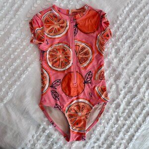 Tea Collection Rash Guard One-Piece Swimsuit  - Size 6